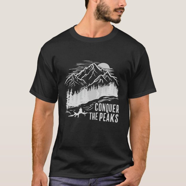 Camiseta Conquiste O Clima Do Pico De Montanha (Frente)
