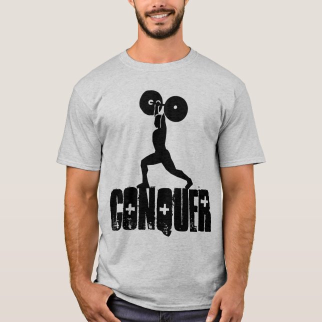 CAMISETA CONQUISTE O GIM & LEVANTAMENTO DE PESO (Frente)