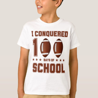 Camiseta Conquistei 100 Dias De Futebol Americano Escolar
