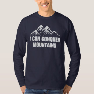 Camiseta Conquisto Montanhas, uma citação inspiradora