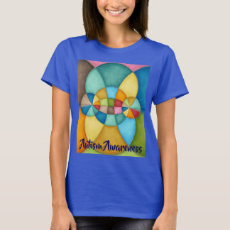 Camiseta Consciência abstrata geométrica colorida do