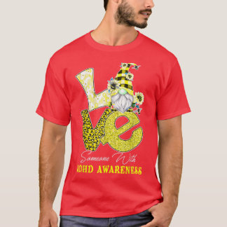 Camiseta Consciência Adhd do Amor com Flor do Gnome