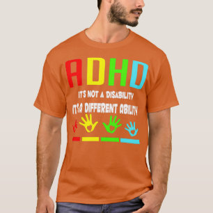 Camiseta Consciência ADHD Itx27s não é uma incapacidade Itx