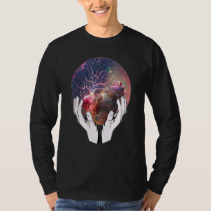 Camiseta Consciência  Amor  Coerência Coração Cérebro Media