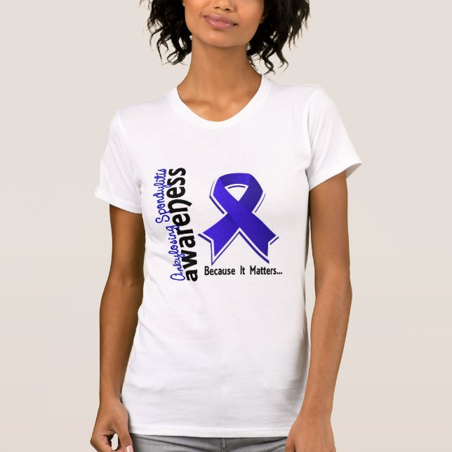 Camiseta Consciência Ankylosing 5 de Spondylitis (Frente)