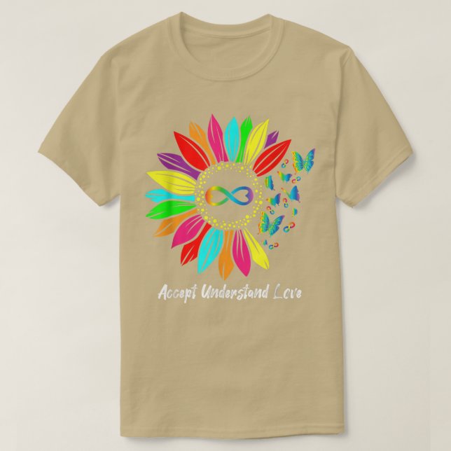 Camiseta Consciência Autismo Accept Infinity Compreender Lo (Frente do Design)