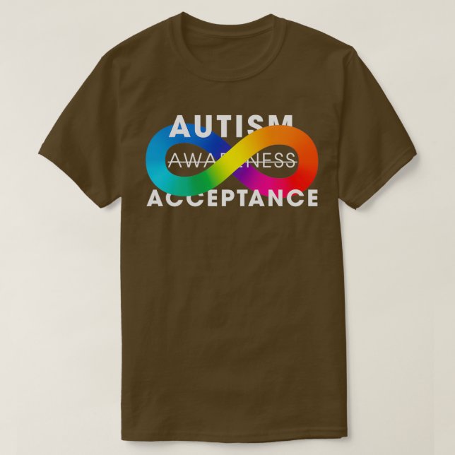 Camiseta Consciência Autismo Aceitação Não É Suficiente (Frente do Design)