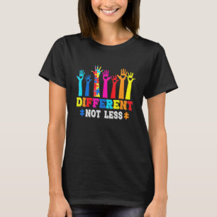 Camiseta Consciência Autismo Diferente, Não Menos, Suport