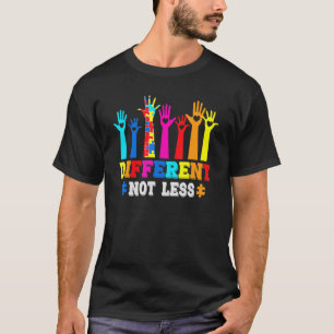 Camiseta Consciência Autismo Diferente, Não Menos, Suporte 