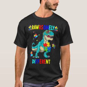 Camiseta Consciência Autismo Din De Dinossauro Muito Difere