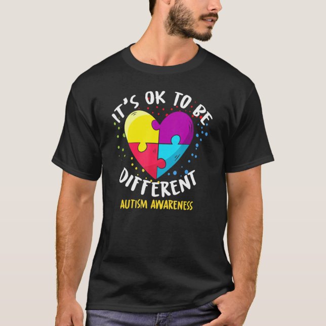 Camiseta Consciência Autismo É bom ser diferente (Frente)