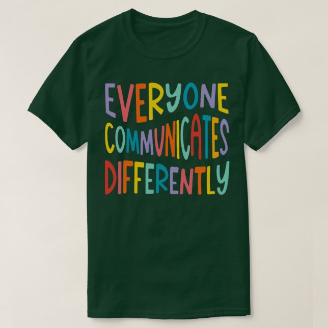 Camiseta Consciência Autismo Mês Todos Comunicam Diferença (Frente do Design)