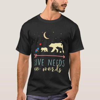 Camiseta Consciência Autismo - O Amor Do Urso Da Mamãe Não