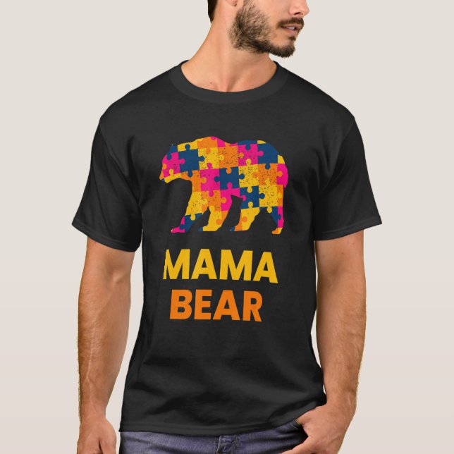 Camiseta Consciência Autista Adoro Alguém Com Urso Autismo  (Frente)