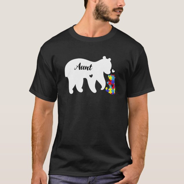 Camiseta Consciência Autista Adoro Alguém Com Urso Autismo  (Frente)