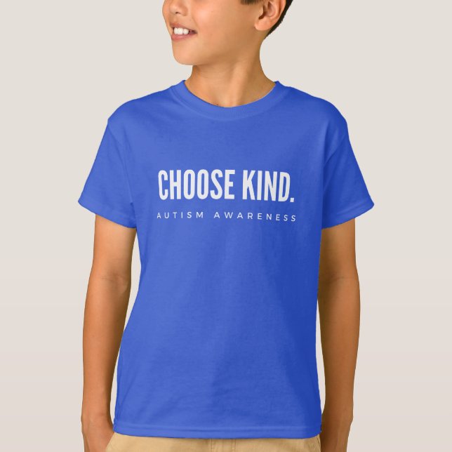 Camiseta consciência autista escolhe tipo Crianças T-Shirt  (Frente)