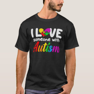Camiseta Consciência Autista Eu Amo Alguém Com Apoio Autism