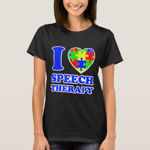 Camiseta Consciência Autista Eu Amo Terapia de Fala