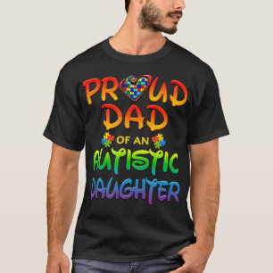 Camiseta Consciência Autista Pai Orgulhoso Da Filha Autist