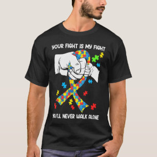 Camiseta Consciência Autista Que Você Nunca Irá Andar Sozin