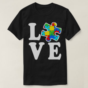 Camiseta Consciência autística do autismo do quebra-cabeça