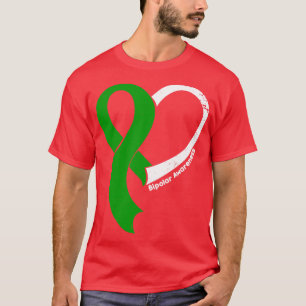 Camiseta Consciência Bipolar Pessoas Adoram Fita Coração Fe