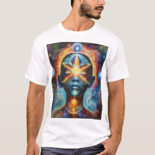 Camiseta Consciência Cósmica: O Intercon Humano-Universo