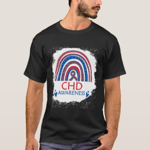 Camiseta Consciência da CHD Doença Cardíaca Arco-íris Desbo