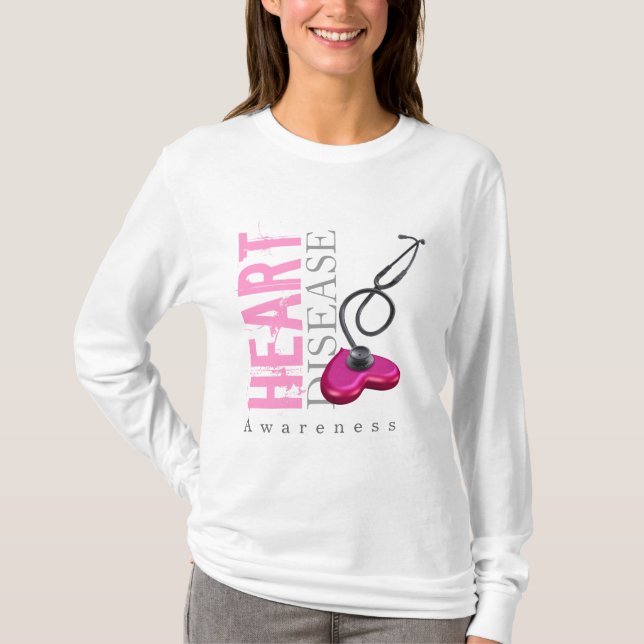 Camiseta Consciência da doença cardíaca (Frente)