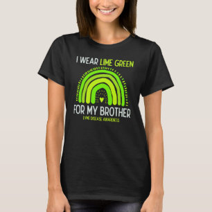 Camiseta Consciência da doença de Lyme Eu Visto Verde limão