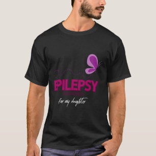 Camiseta Consciência da Epilepsia Bonita Para A Minha Filha