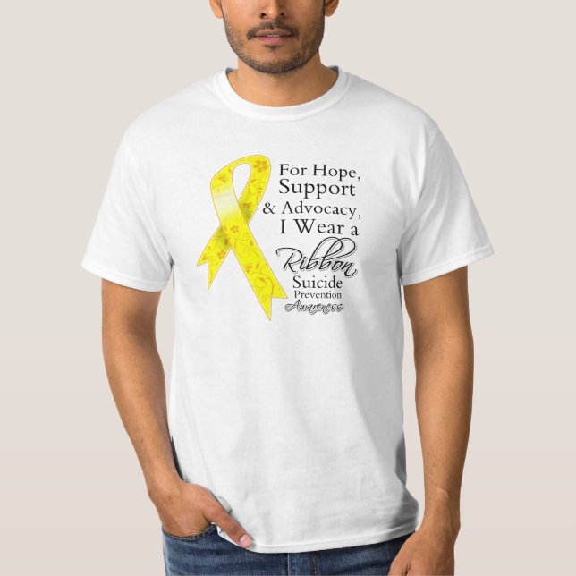 Camiseta Consciência da esperança do apoio da prevenção do (Frente)