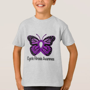 Camiseta Consciência da fibrose cística com borboleta