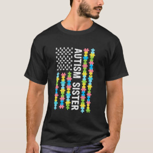 Camiseta Consciência da Irmã do Autismo Eu Sou Uma Irmã Org