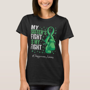 Camiseta Consciência da Irmã do Fita Verde Colangiocarcinom