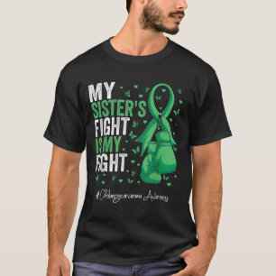 Camiseta Consciência da Irmã do Fita Verde Colangiocarcinom