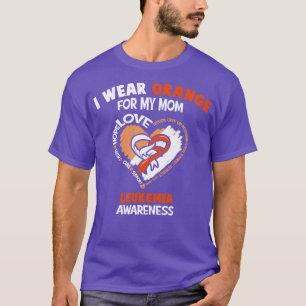 Camiseta Consciência da leucemia Eu Visto Laranja Para Minh