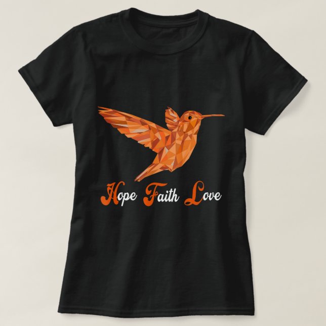 Camiseta Consciência da Leucemia HummingBird (Frente do Design)