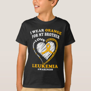 Camiseta Consciência da leucemia - Visto laranja para o meu