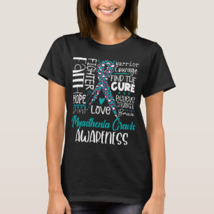 Camiseta Consciência da Miastenia Gravis Fé Esperança Amor