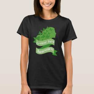 Camiseta Consciência da paralisia cerebral Mês Mulheres Bor