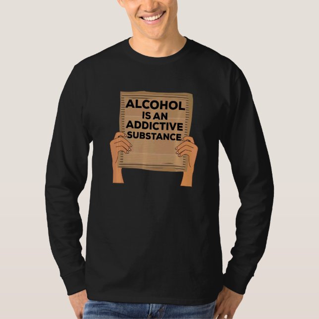 Camiseta Consciência da recuperação de Vícios de álcool Est (Frente)