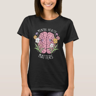 Camiseta Consciência da Saúde Mental Anatomia Cérebro Neuro