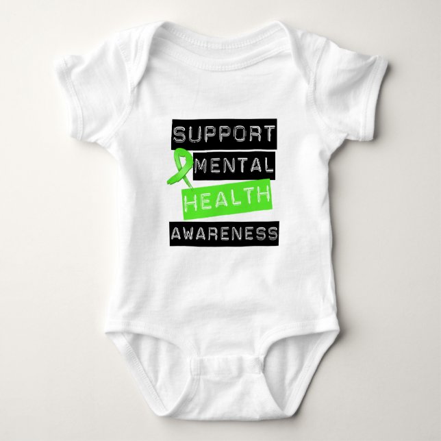 Camiseta Consciência da saúde mental do apoio (Frente)