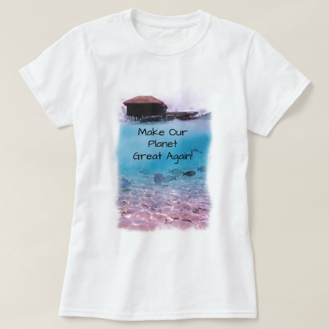 Camiseta Consciência das alterações climáticas da protecção (Frente do Design)