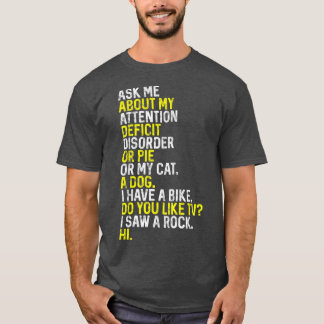 Camiseta Consciência de ADHD Inspiracional que capacita a p