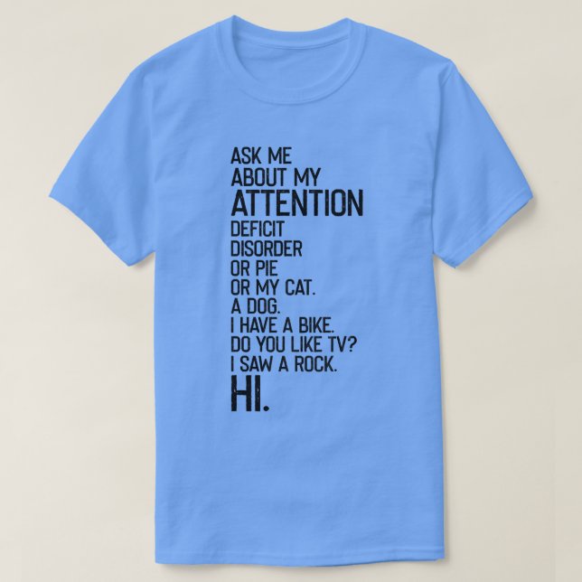 Camiseta Consciência de ADHD Inspiracional que capacita a p (Frente do Design)