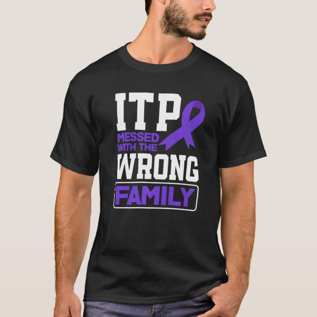 Camiseta Consciência de ITP da família errada (Frente)