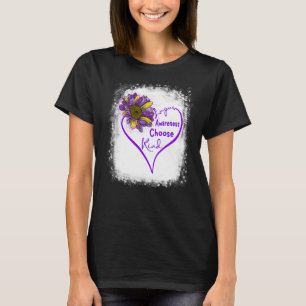 Camiseta Consciência de Lúpus Roxo Escolhe Leopardo Coração