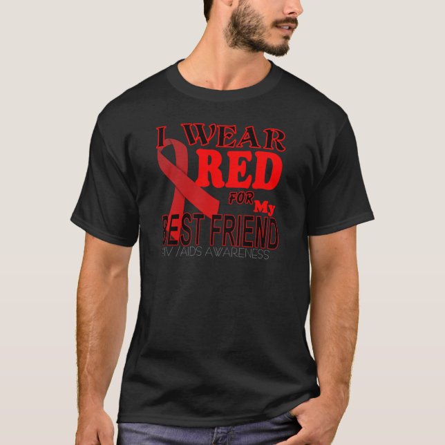 Camiseta CONSCIÊNCIA do AIDS do HIV para a consciência T do (Frente)